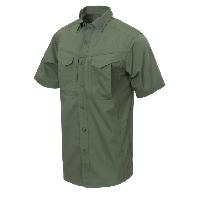 SHORT-SLEEVED SHIRT - DEFENDER MK2® - POLYCOTTON RIPSTOP - Helikon-Tex® - OLIVE GREEN