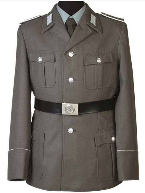 JACHETA DE UNIFORMA A ARMATEI EST-GERMANE CU EMBLEME - GRI - SURPLUS MILITAR - CA NOUA