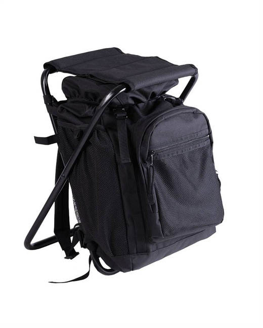 RUCSAC CU SCAUN - NEGRU - MIL-TEC