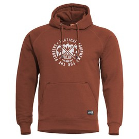 SWEATER WITH HOOD - "PHAETON PIONEERS" - PENTAGON® - MAROON RED