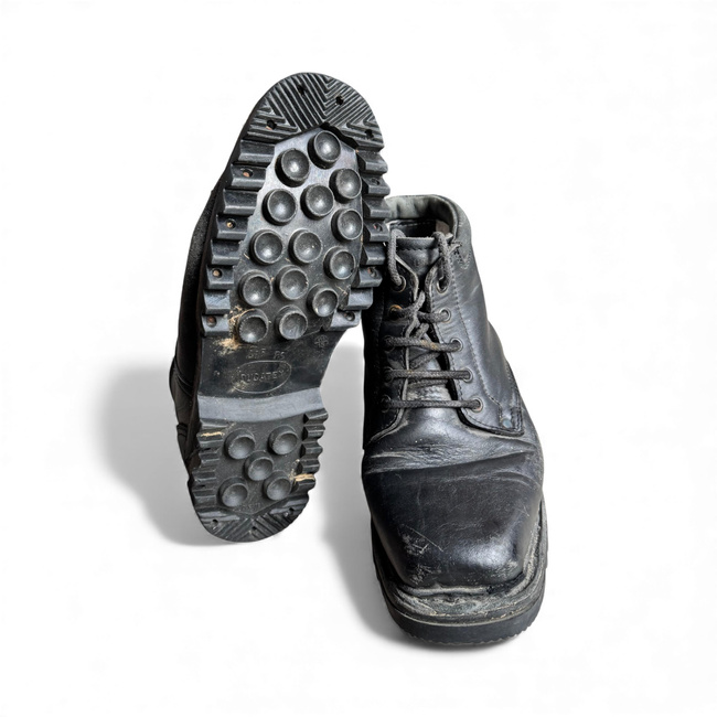 GHETE MILITARE DIN PIELE - VANATORI DE MUNTE - SURPLUS MILITAR ARMATA ROMANA - NEGRE - UZATE