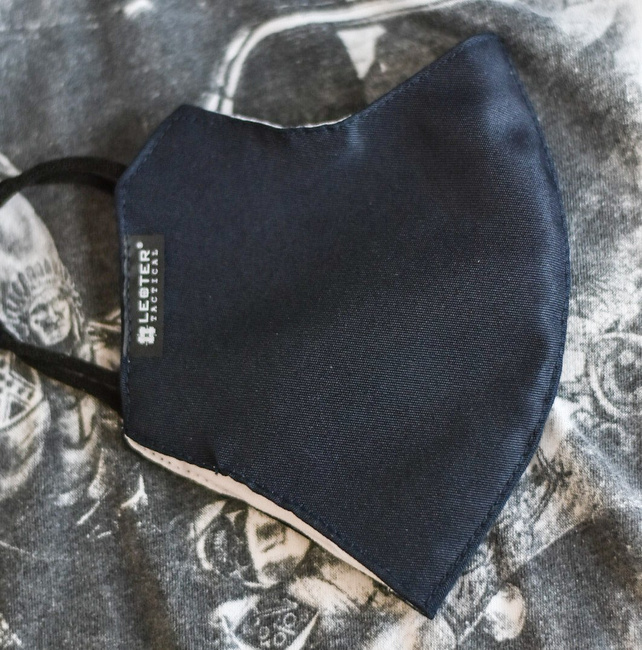 Masca reutilizabila textil JANDARMERIA cu strat filtrant integrat - Lecter Tactical - Albastru Inchis