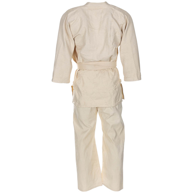 COSTUM JUDO 3 PIESE DIN 100% BUMBAC -  JACHETA, PANTALONI, CENTURA  - SURPLUS MILITAR ARMATA ITALIEI - CULOARE NATURALA - CA NOU