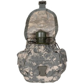 BIDON 1 L CU HUSA AT-DIGITAL - SURPLUS MILITAR ARMATA AMERICANĂ - VERDE OD - CA NOU