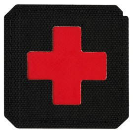 PATCH MEDIC CROSS LASER CUT - BLACK/RED - M-TAC