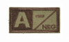 EMBLEMA GRUPA SANGUINA VELCRO (A- NEGATIV) 5 x 2,5 CM MARO/O.D.