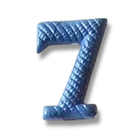 Metallic number - 7 - Dark Blue - Hungarian Army Military Surplus - Like New