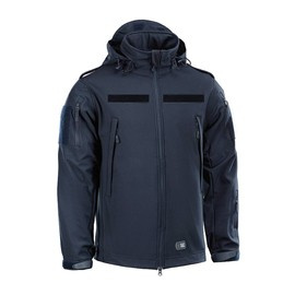JACHETA SOFTSHELL - M-TAC - BLEUMARIN INCHIS - CU PANOURI VELCRO SI EPOLETI