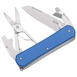 BRICEAG MULTIFUNCTIONAL DE BUZUNAR - "Fox Vulpis 130-F4 Aluminum Sky Blue" - FOX KNIVES