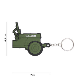 3D PVC KEYCHAIN - JEEP US ARMY