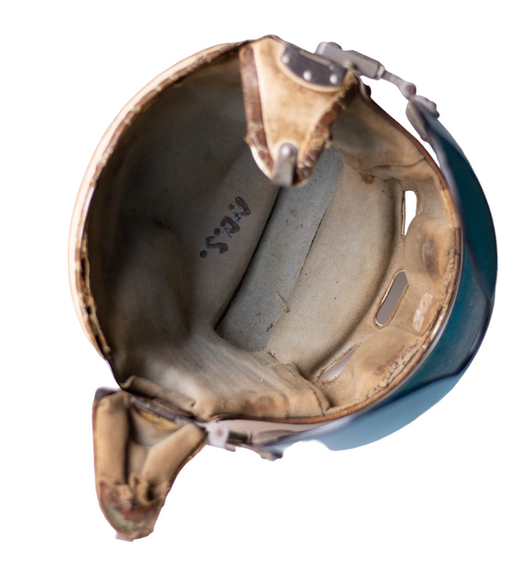 ORIGINAL AIR FORCE FLYING HELMET WITHOUT OXYGEN MASK - ROMANIAN MILITARY SURPLUS - USED