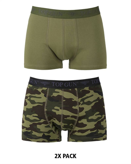 BOXER SHORTS TOP GUN - OD/CAMO - MIL-TEC (2/PACK)
