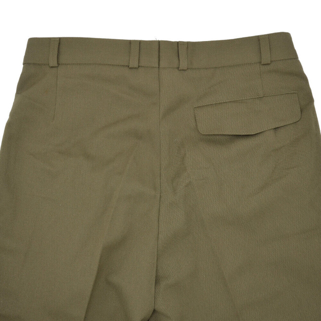 PANTALONI DE UNIFORMA VINTAGE DIN LANA DT/VT- SURPLUS MILITAR ARMATA OLANDEZA - TINUTA DE ZI CU ZI - VERDE OD - IN STARE BUNA