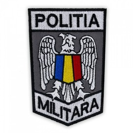 Ecuson pentru maneca - Politia Militara (10,5x7cm) - Gri