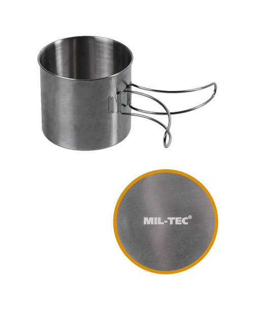 CANA DIN OTEL INOXIDABIL CU MANER PLIABIL - MIL-TEC - 600 ML