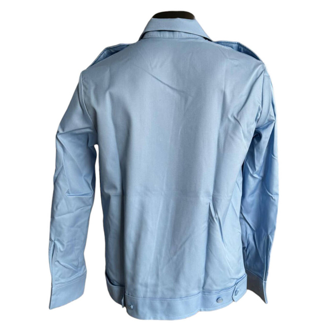WOMEN'S CADRES SHIRT WITH POCKETS, EPAULETTES AND HEM  BAND - BLUE