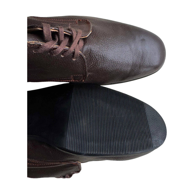 PANTOFI DIN PIELE - BORDO - SURPLUS MILITAR ARMATA ROMANA - IN STARE BUNA