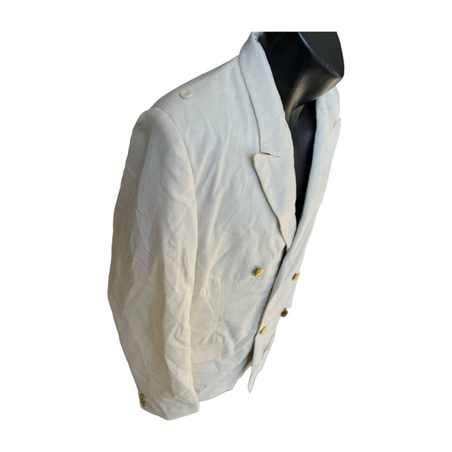 COSTUM ALB (Ecru) PENTRU CEREMONIE - SURPLUS MILITAR ARMATA ROMANA - IN STARE BUNA