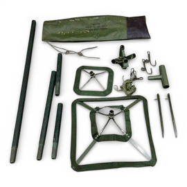 Echipament de sustinere pentru plasa de camuflaj - Surplus militar Armata Germana - Verde OD - In stare buna