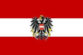 FLAG 30 x 46 cm with wooden stick AUSTRIA
