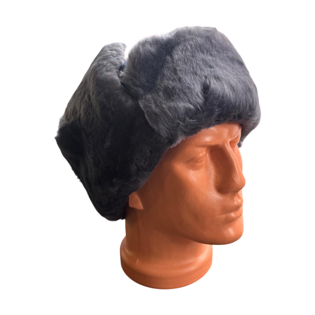 Fur hat, Cold War era, Romanian Army Surplus - Dark blue