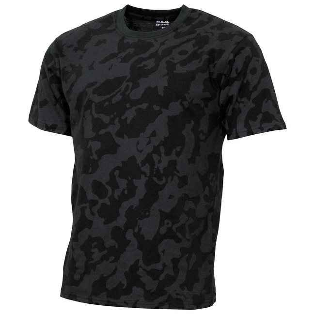TRICOU DIN BUMBAC STREETSTYLE IN STILUL ARMATEI AMERICANE - MFH - NIGHT-CAMO