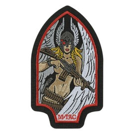 PATCH VALKYRIE (brodat) - CORDURA - NEGRU/ROSU - M-TAC