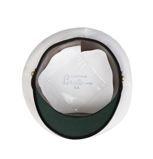 WHITE VISOR HAT - ITALIAN NAVY MILITARY SURPLUS - LIKE NEW