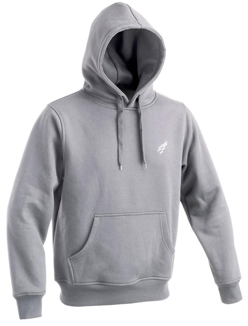 HOODIE WITH EMBROIDERED FRONT CHEST LOGO - D.FIVE - GRAY