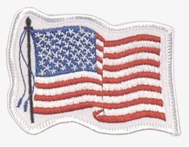 EMBLEMA FLYING UNITED STATES FLAG 65 x 85 MM