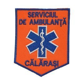 Emblema Ambulanta - SMURD maneca cu aplicare Velcro (cu scai)