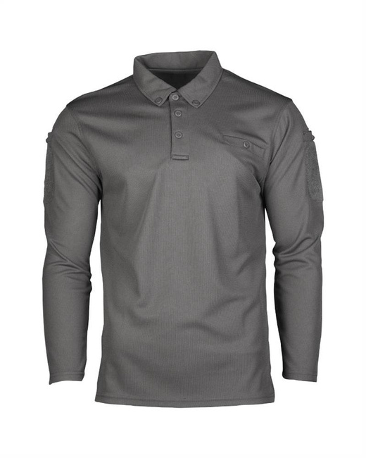 TACTICAL POLO SHIRT WITH LONG SLEEVES - QUICK DRYING - Mil-Tec® - URBAN GREY