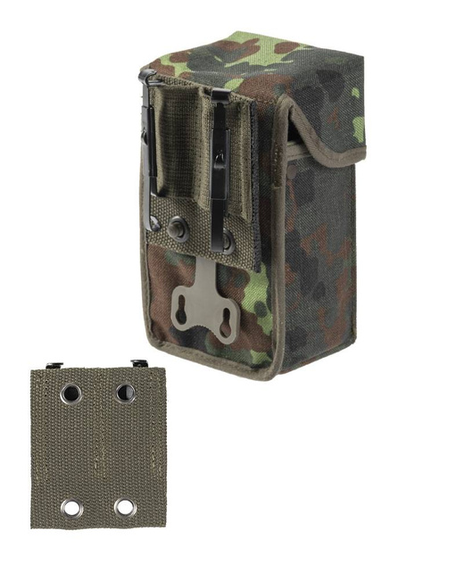 GERMAN G3 MAGAZINE POUCH WITH ADAPTER - MIL-TEC - FLECKTARN