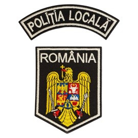 Emblema Brodata Politia Locala, varianta 10, cu aplicare Velcro (cu scai)