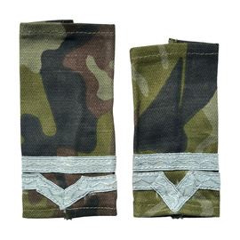 PERECHE GRADE - FORTELE TERESTRE - MAISTRU MILITAR CLASA IV FARA SEMN DE ARMA, CAMUFLAJ MOZAIC TIP FRUNZA - SURPLUS MILITAR ARMATA ROMANA - IN STARE BUNA
