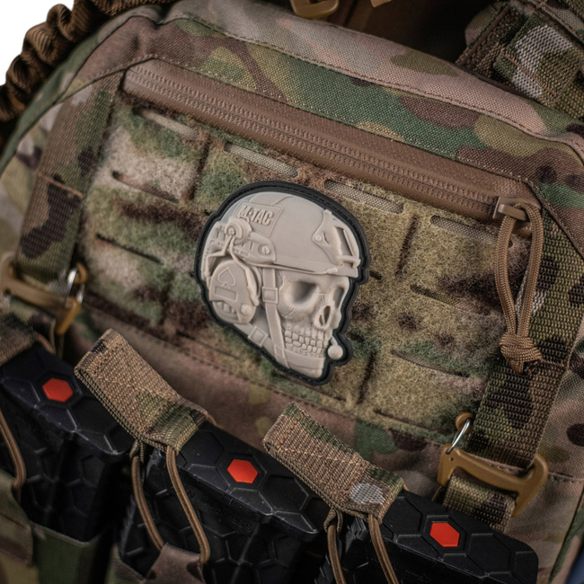 PATCH OPERATOR SKULL - 3D PVC - ALB - M-TAC