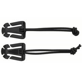 CLIP WITH RUBBER STRAP - "MOLLE" - 2 PIECES - MFH® - OD GREEN