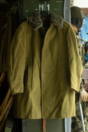 WINTER COAT WITH FUR - ROMANIAN ARMY MILITARY SURPLUS - USED