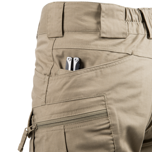 WOMEN'S URBAN TACTICAL PANTS -  UTP Resized  - POLYCOTTON RIPSTOP - Helikon-Tex - KHAKI - LENGTH 30 inch