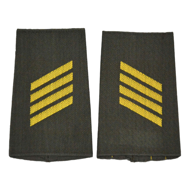 PAIR OF ORIGINAL RANKS - CORPORAL - GERMAN ARMY - NAVY - OLIVE GREEN/GOLDEN