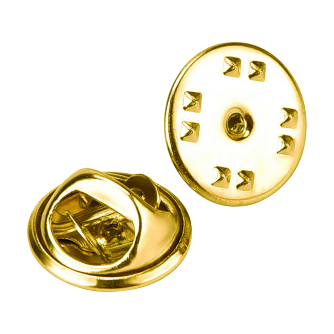 Insigna de vanatoare pentru palarie - Cap de cerb rosu - Argintiu