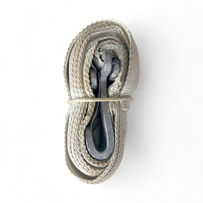 PARACHUTE CORD, WEBBING - MILITARY SURPLUS ROMANIAN ARMY - WHITE - IN GOOD CONDITION