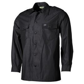 Camasa US cu maneca lunga, Neagra