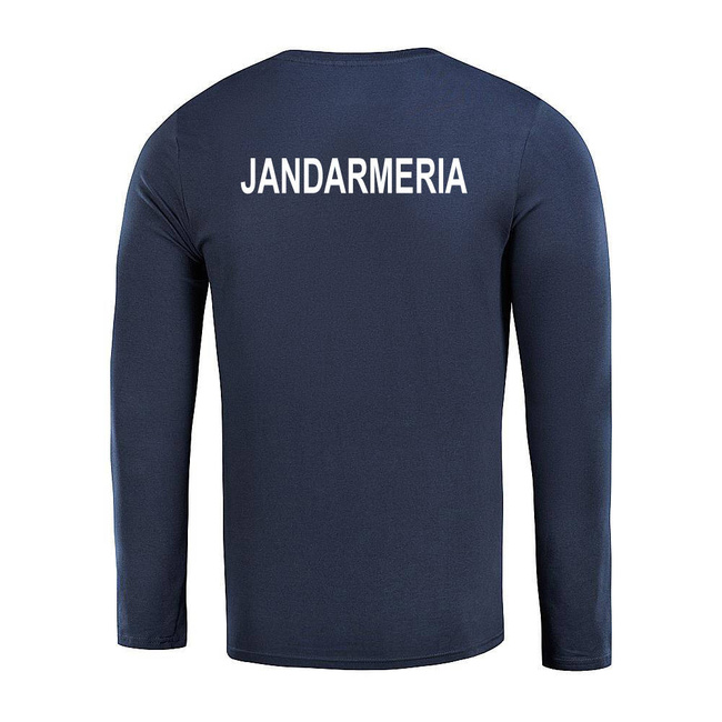 TRICOU CU MANECA LUNGA INSCRIPTIONAT - JANDARMERIA - ALBASTRU INCHIS - FARA EPOLETI