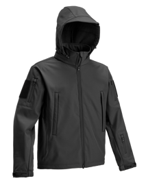 TACTICAL SOFTSHELL JACKET - BLACK