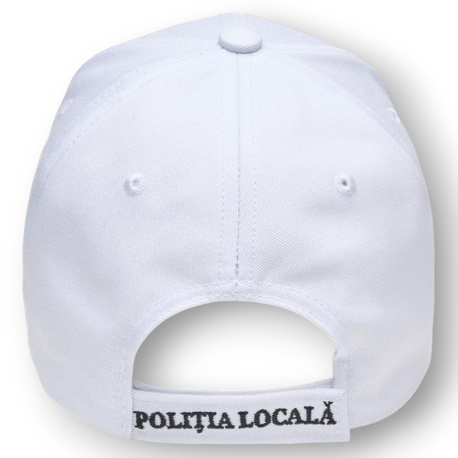 Sapca Politia Locala - Broderie 3D Premium - Reglabila - Alba - Model Nou