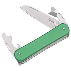 BRICEAG MULTIFUNCTIONAL DE BUZUNAR - "Fox Vulpis 130-3 Aluminum Verde OD" - FOX KNIVES