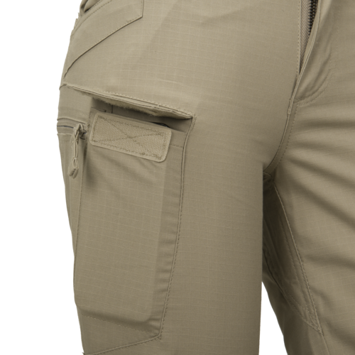 WOMEN'S URBAN TACTICAL PANTS -  UTP Resized  - POLYCOTTON RIPSTOP - Helikon-Tex - BLACK - LENGTH 34 inch