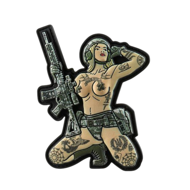 PATCH - TACTICAL GIRL TATTOO TRIDENT MM14 - 3D PVC - MULTICOLOR - M-TAC
