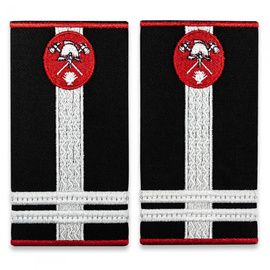 Grade Locotenent Colonel pompieri IGSU tesute pe suport textil din paspoal cusut,cu semn de arma brodat